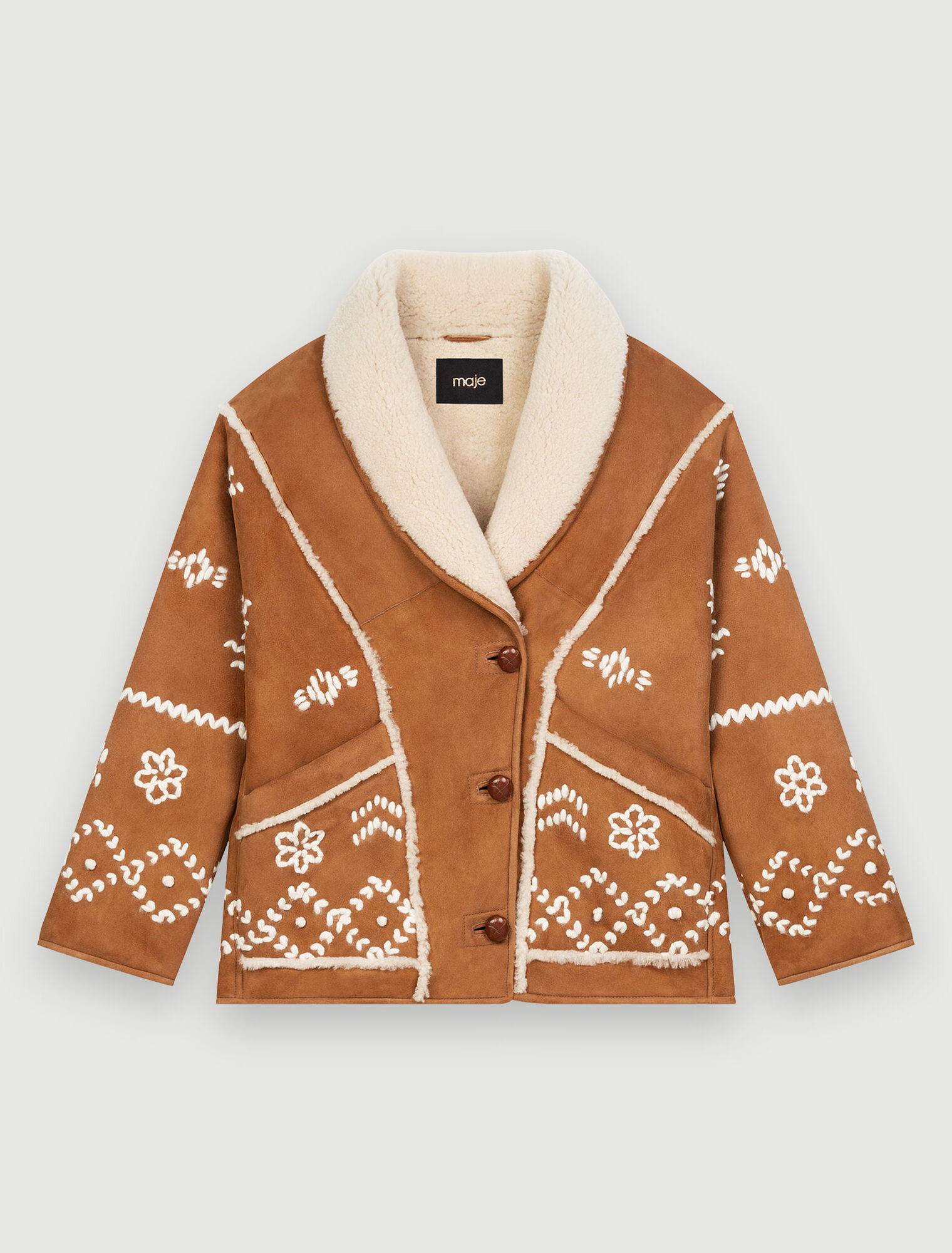 Manteau en peau de mouton lainée
