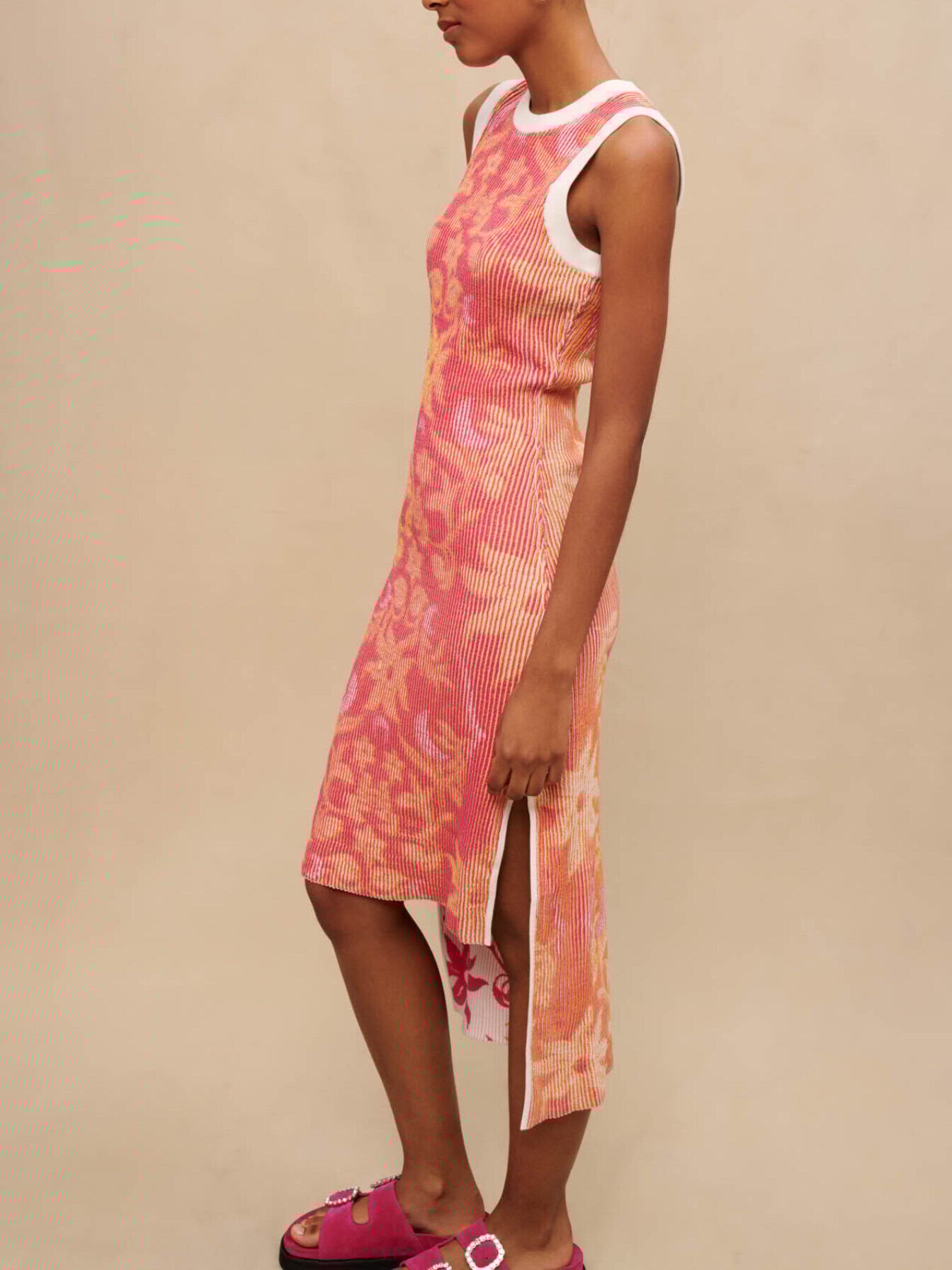 Rosemuse pleats floral print dress ピンク RoséMuse♡pleats floral print dress♡ピンク - メルカリ