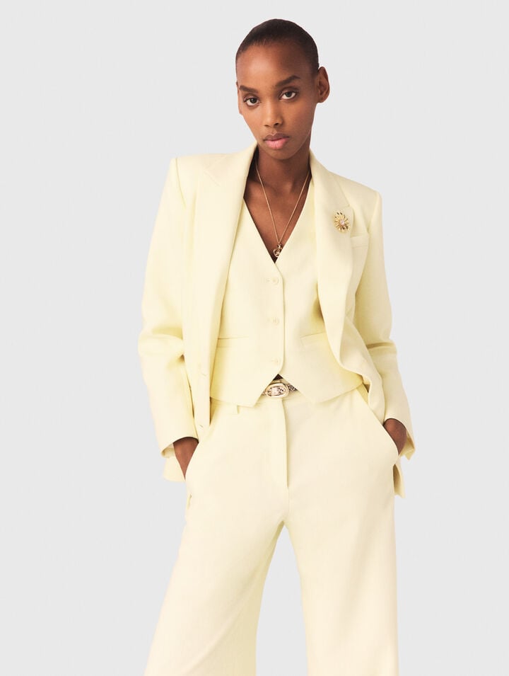 Veste de tailleur crois&eacute;e
