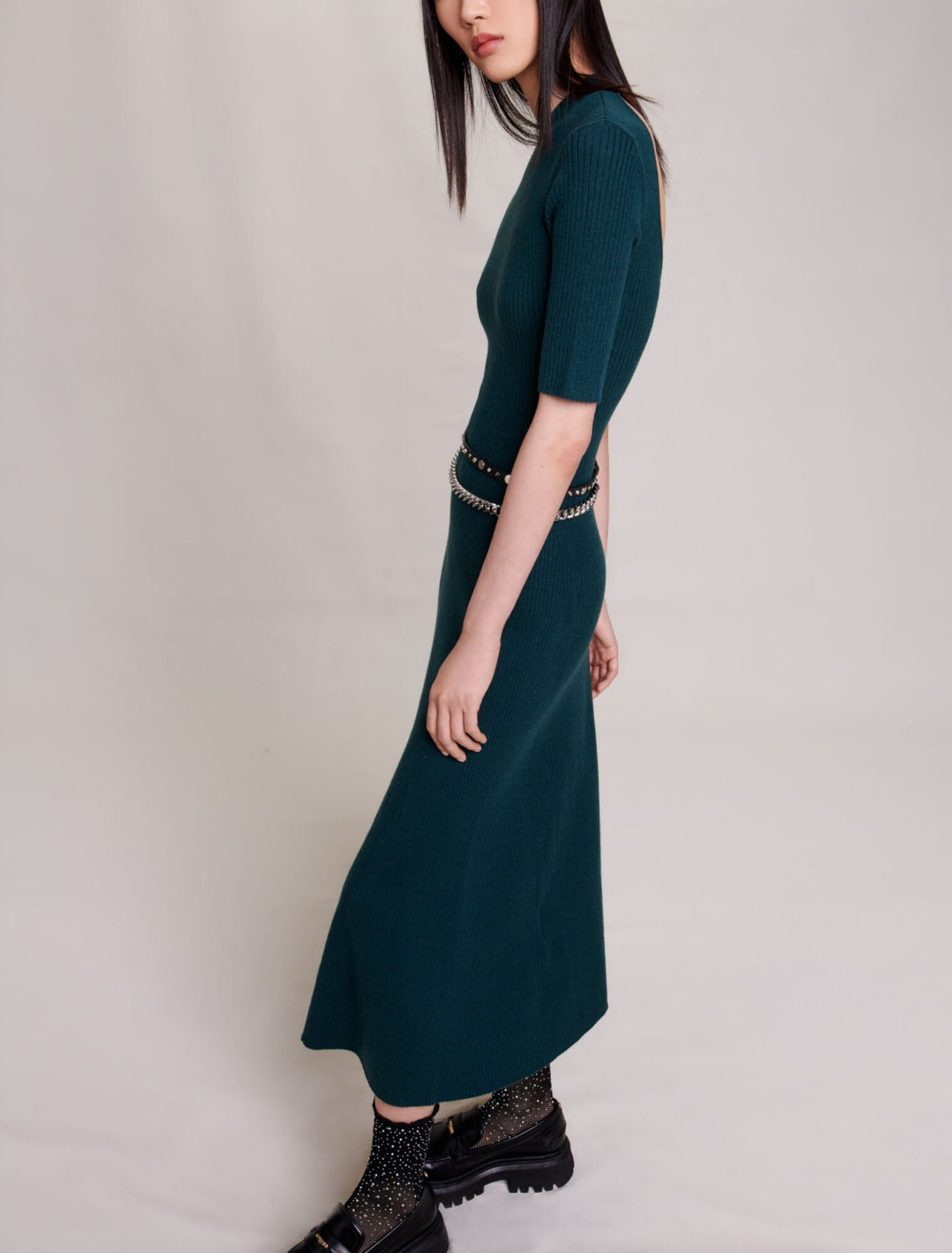 Robe longue en maille