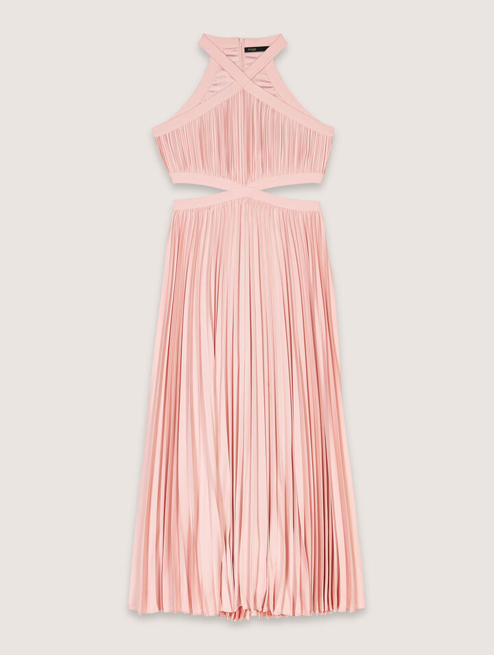 Pleated maxi dress