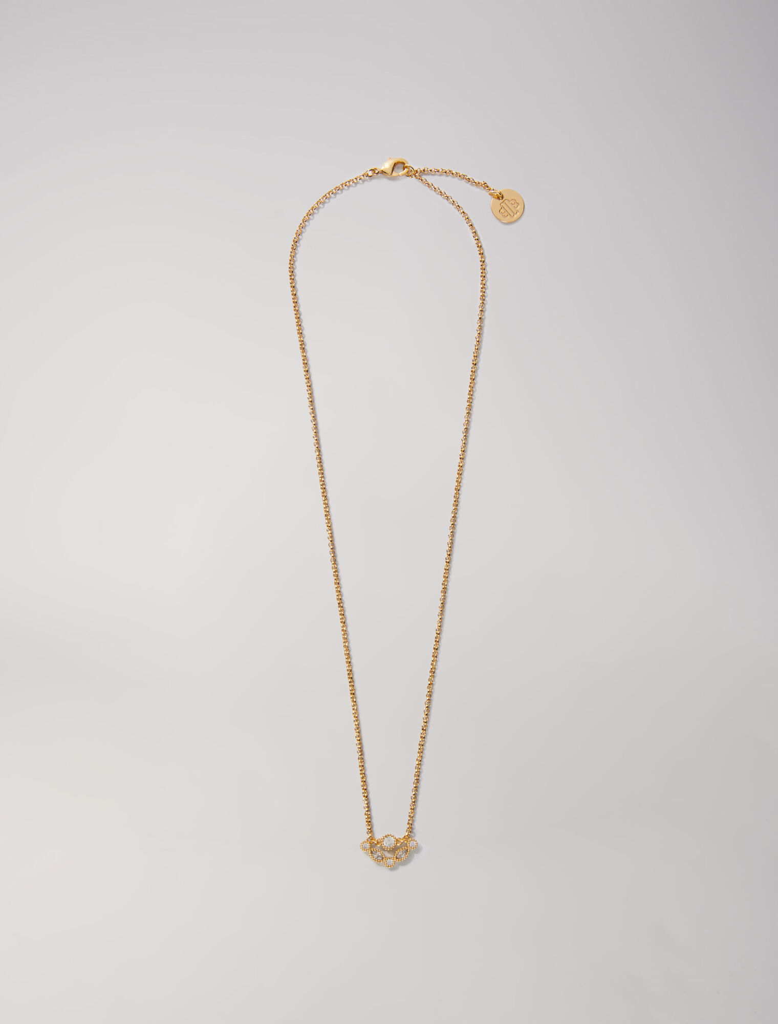 Collier doré orné de strass
