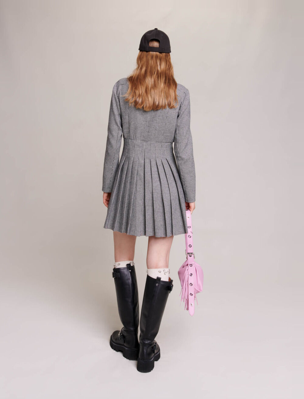 ワンピース Formentera Pleated Bicolor Dress S Short pleated dress Bicolor For Women | Maje