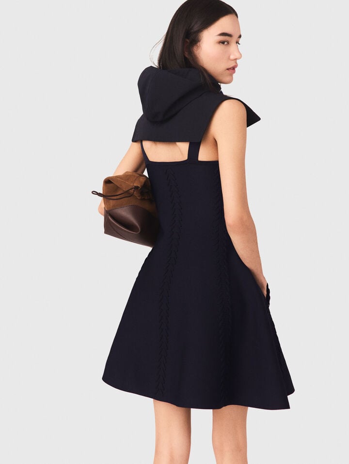 Robe babydoll courte en maille