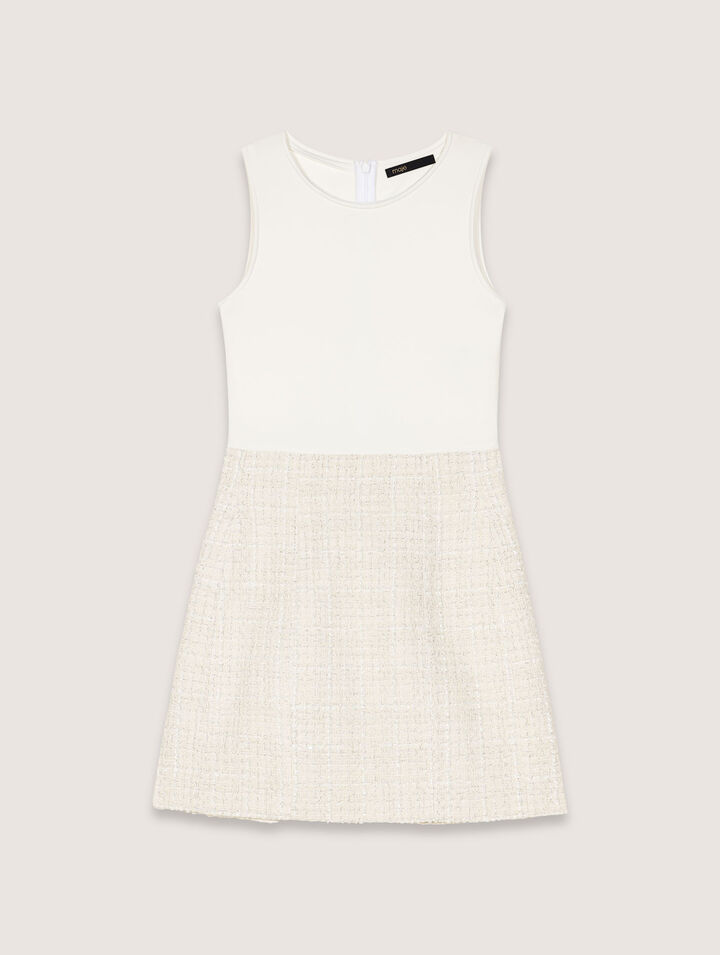 Tweed 2-in-1 mini dress