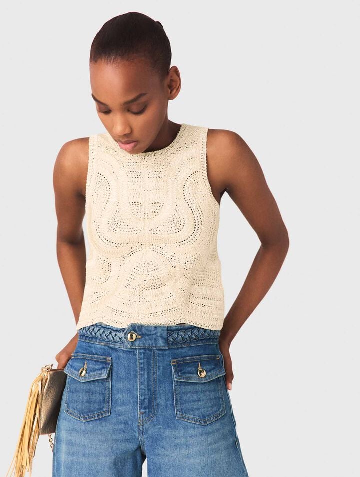 Top sans manches en crochet
