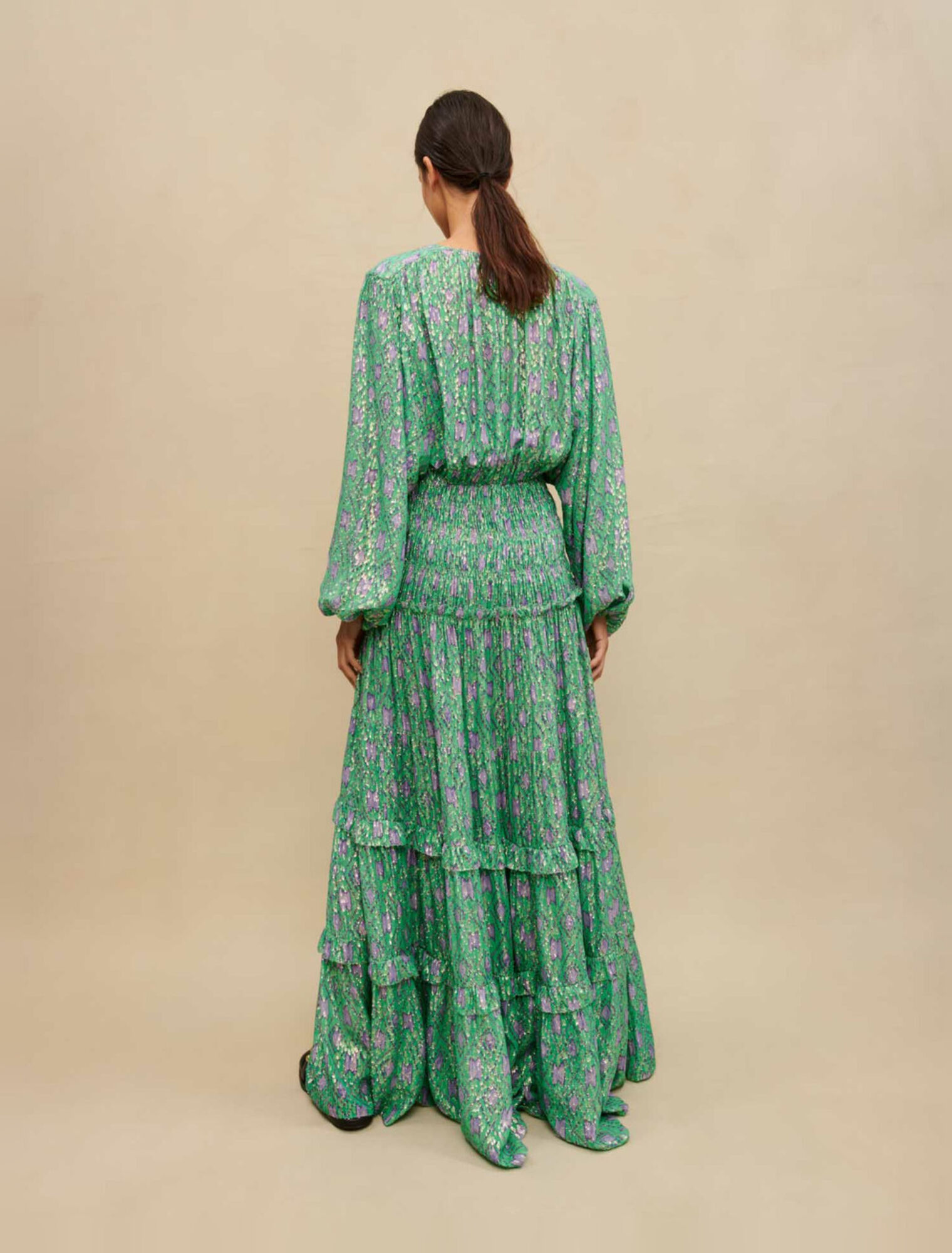 Long metallic dress