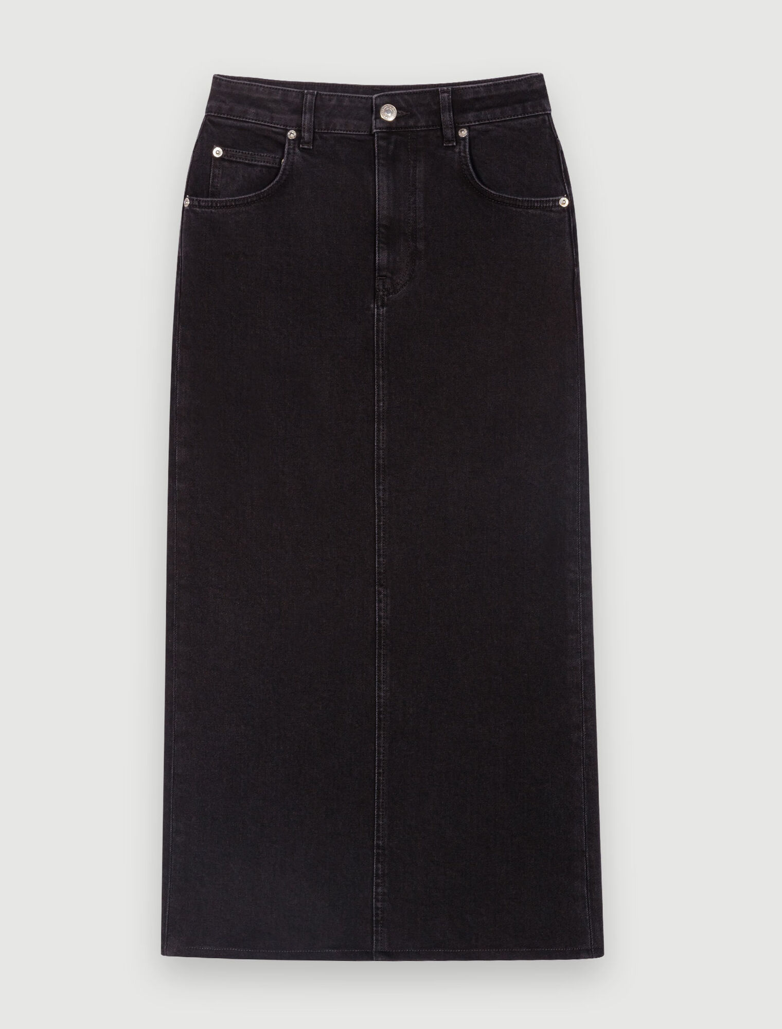 Long denim skirt