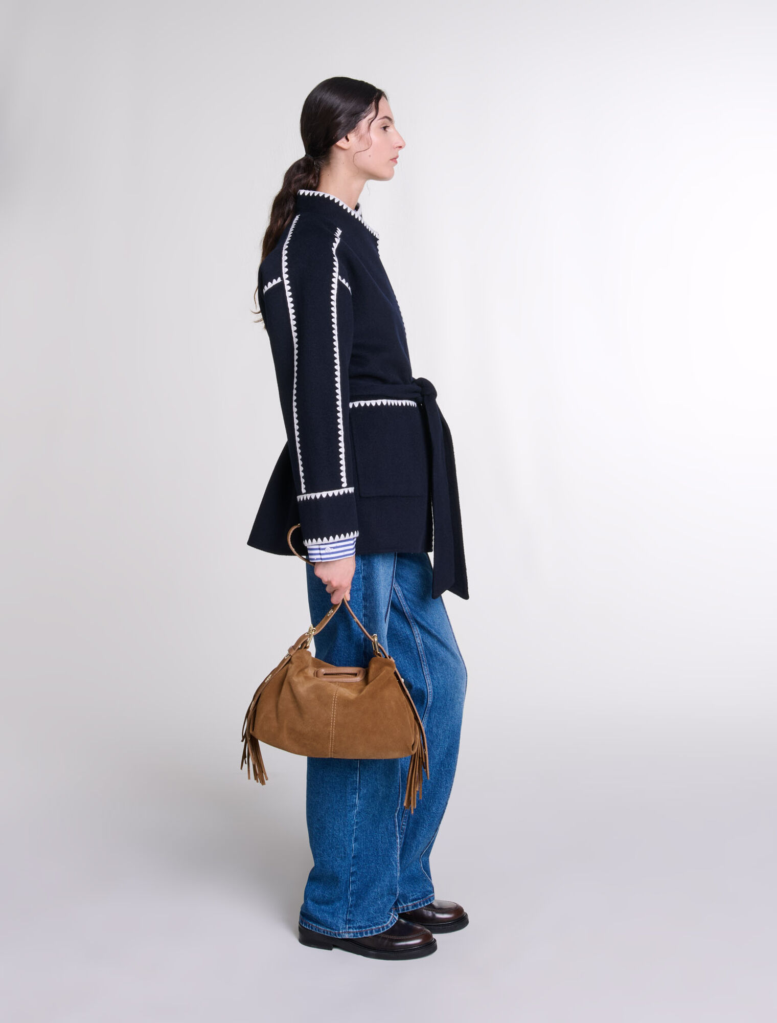 Manteau court double face