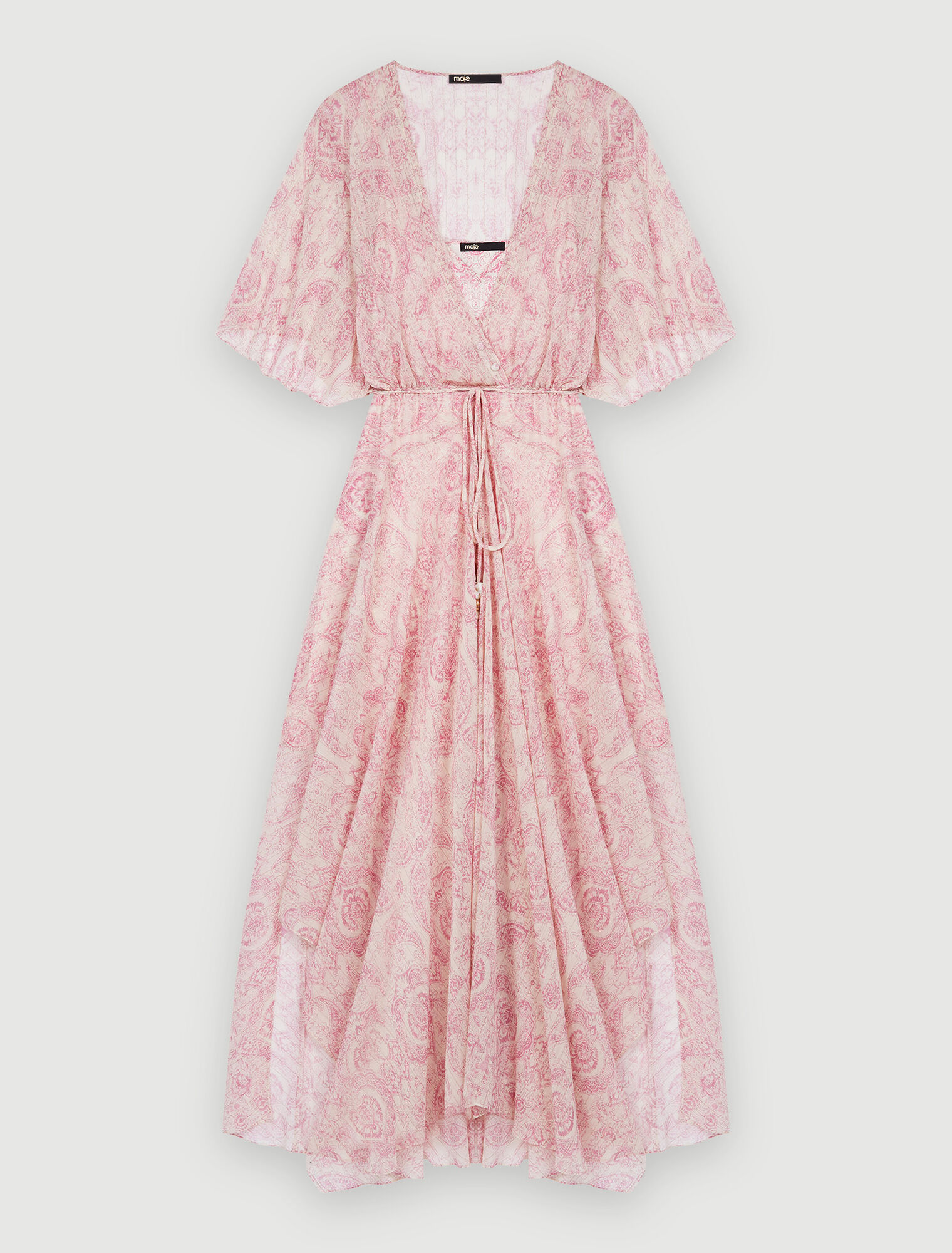 Paisley-print floaty scarf dress