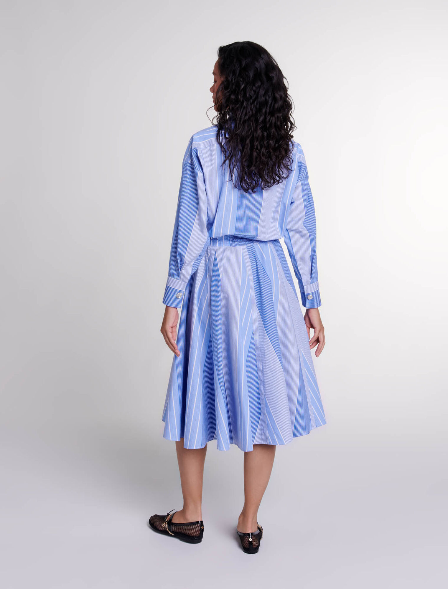 Robe logue patchwork à rayures 