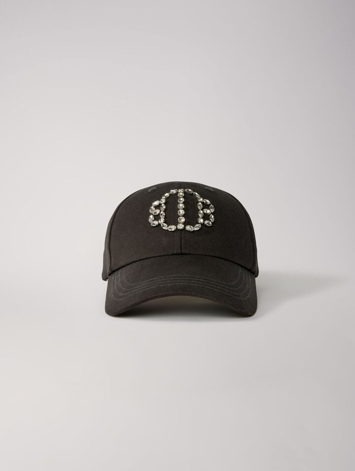 Clover rhinestone cap