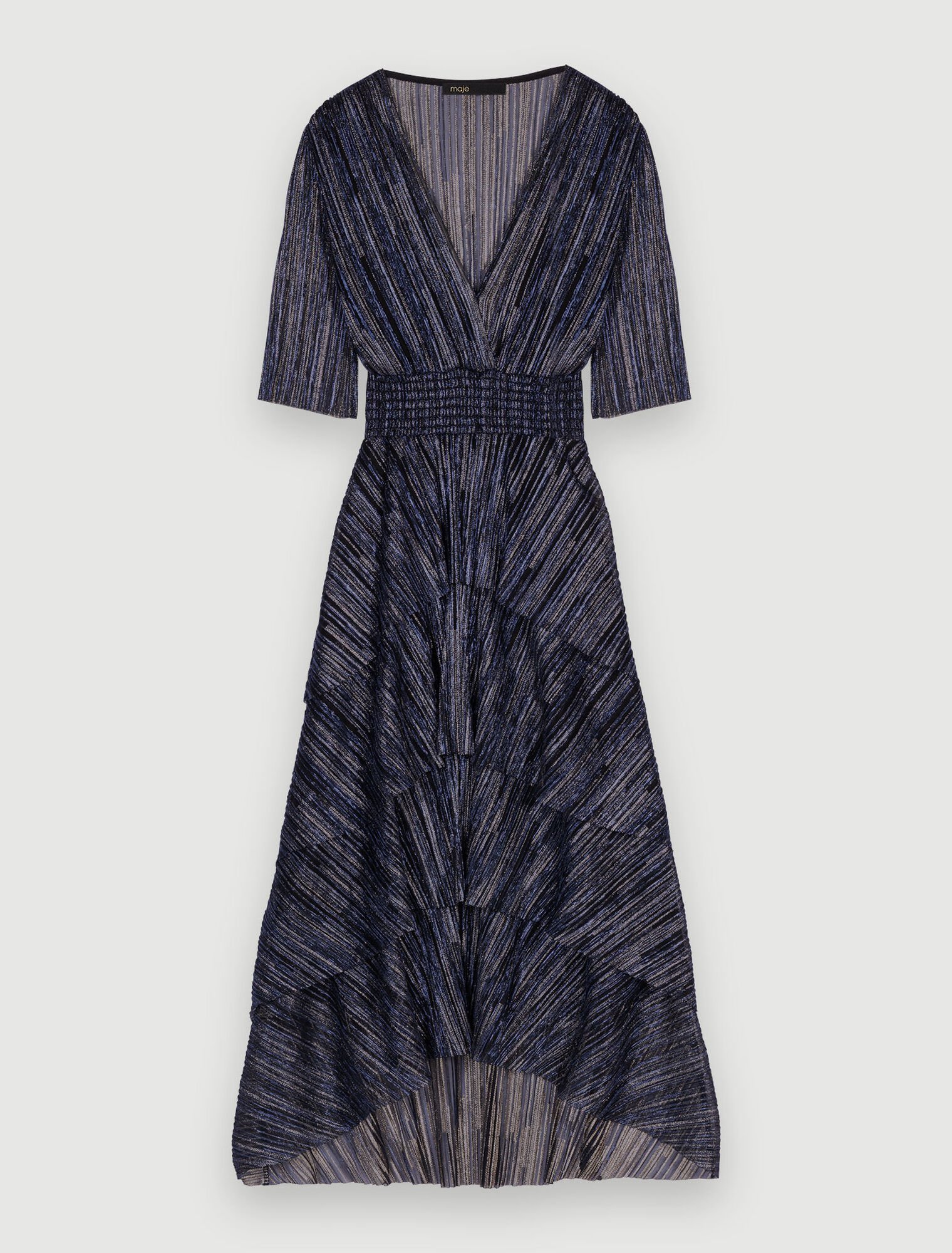 Robe lamée à volants