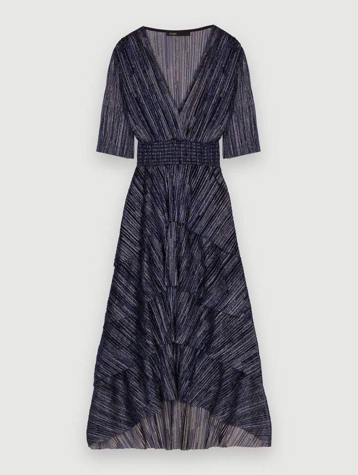 Robe lamée à volants