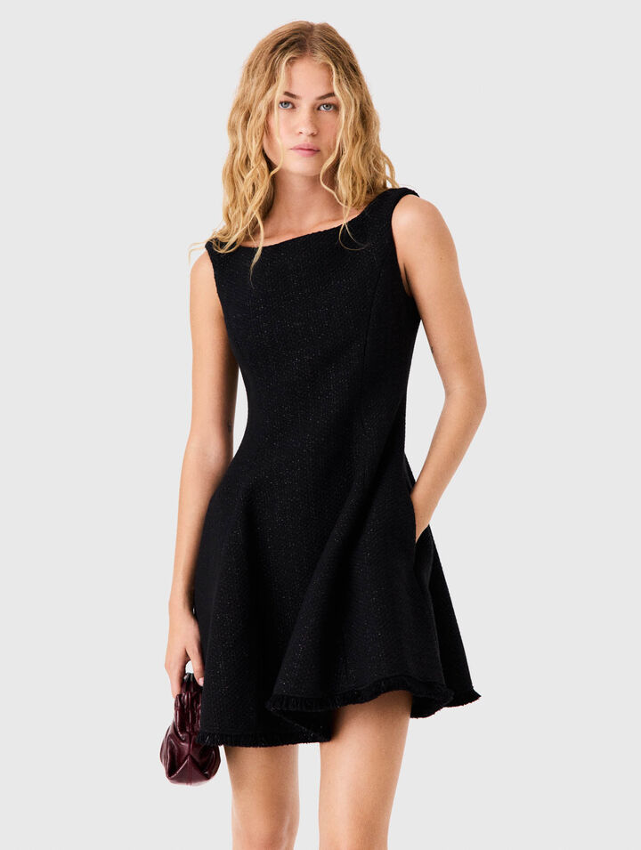 Short fringed tweed dress