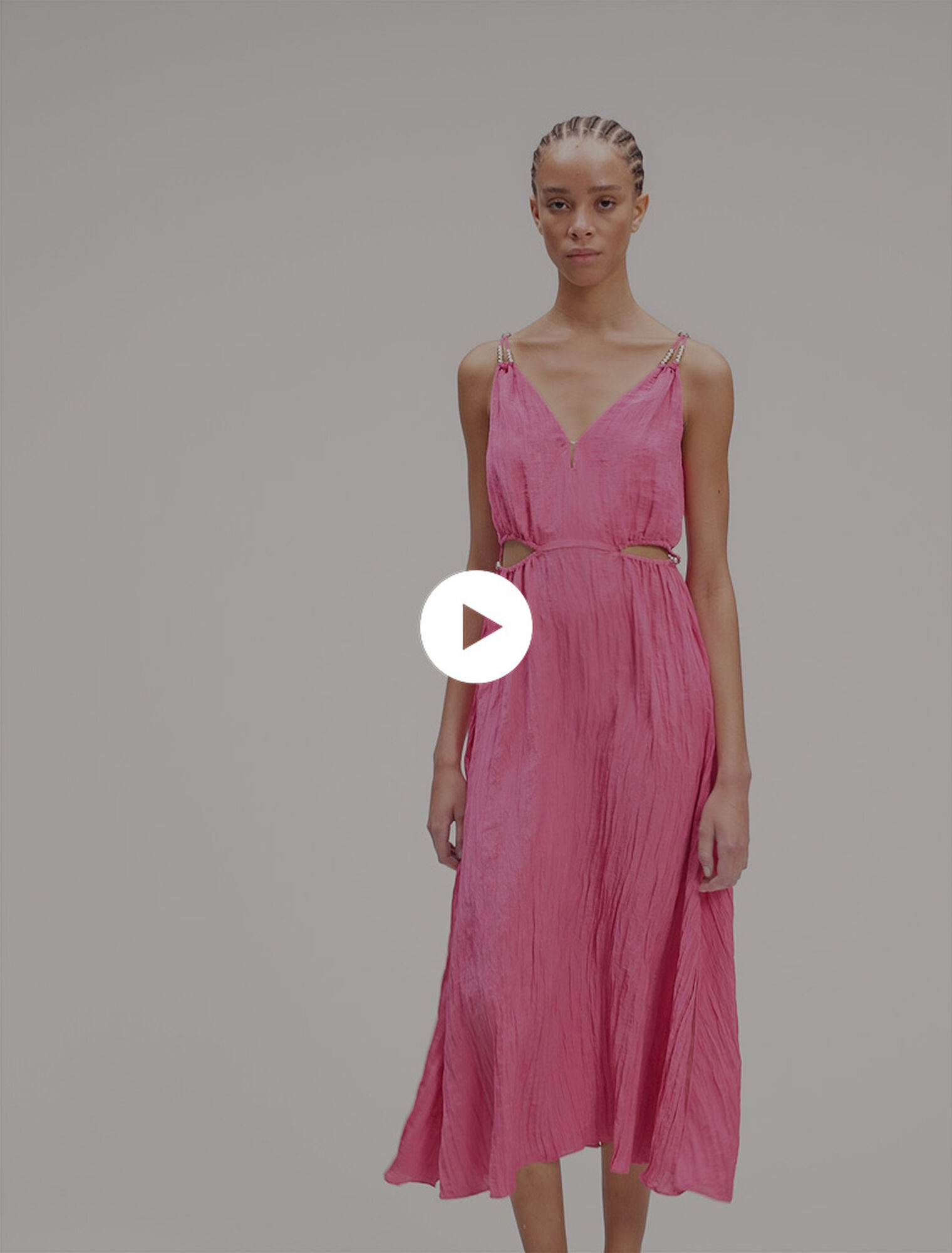 Robe midi ajourée