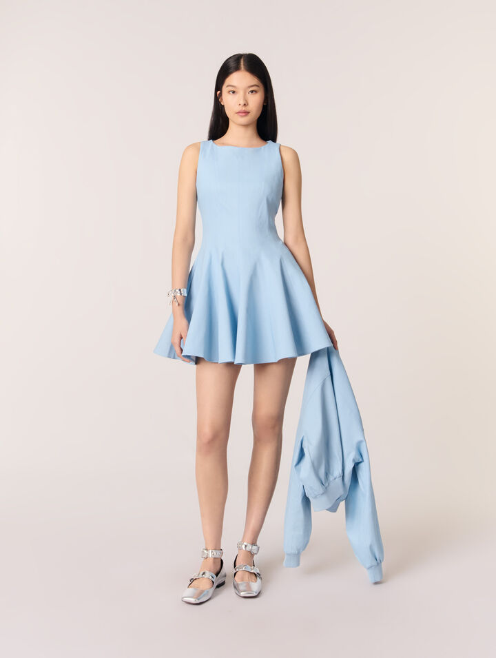 Short flared cotton dress