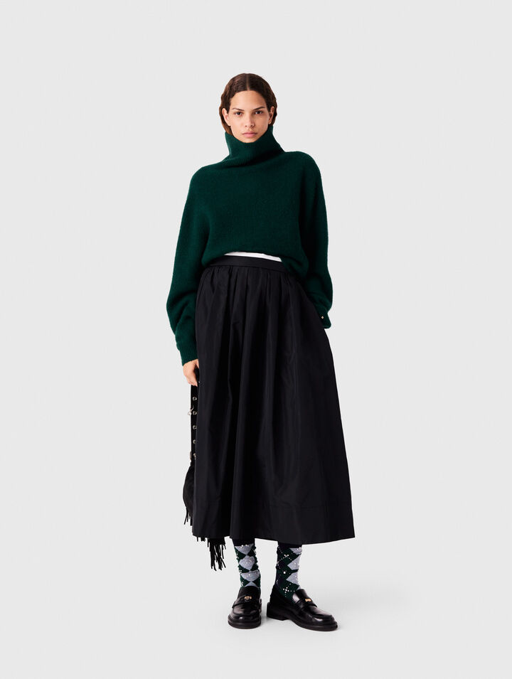 Jupe longue avec taille contrast&eacute;e