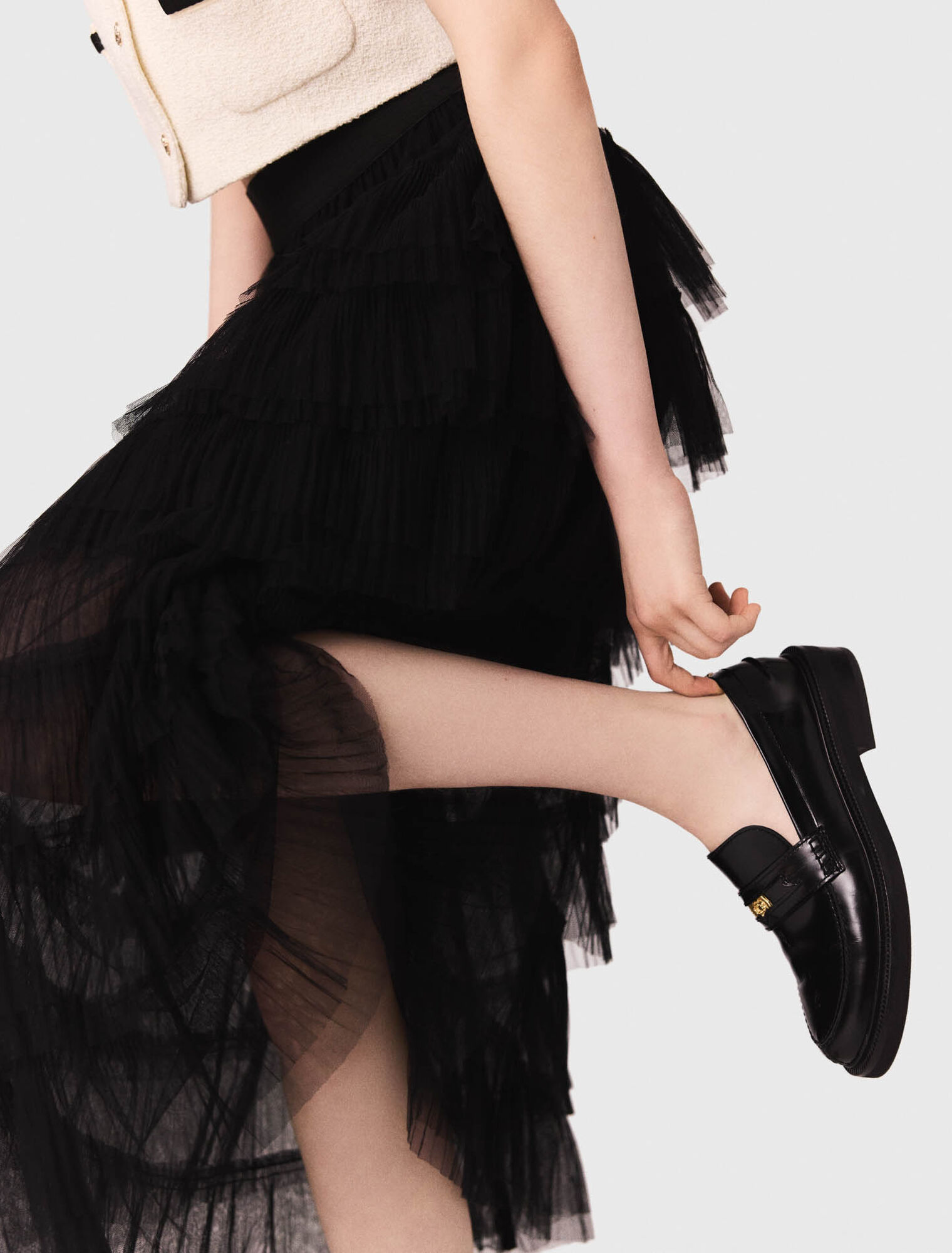 Jupe midi en tulle