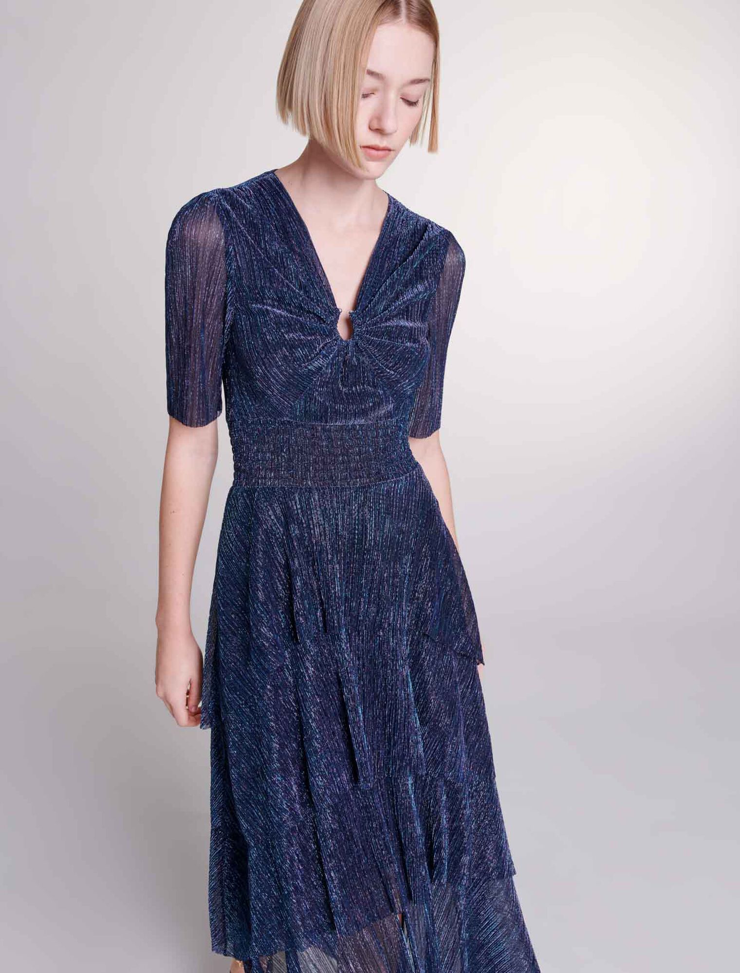 Robe longue à volants