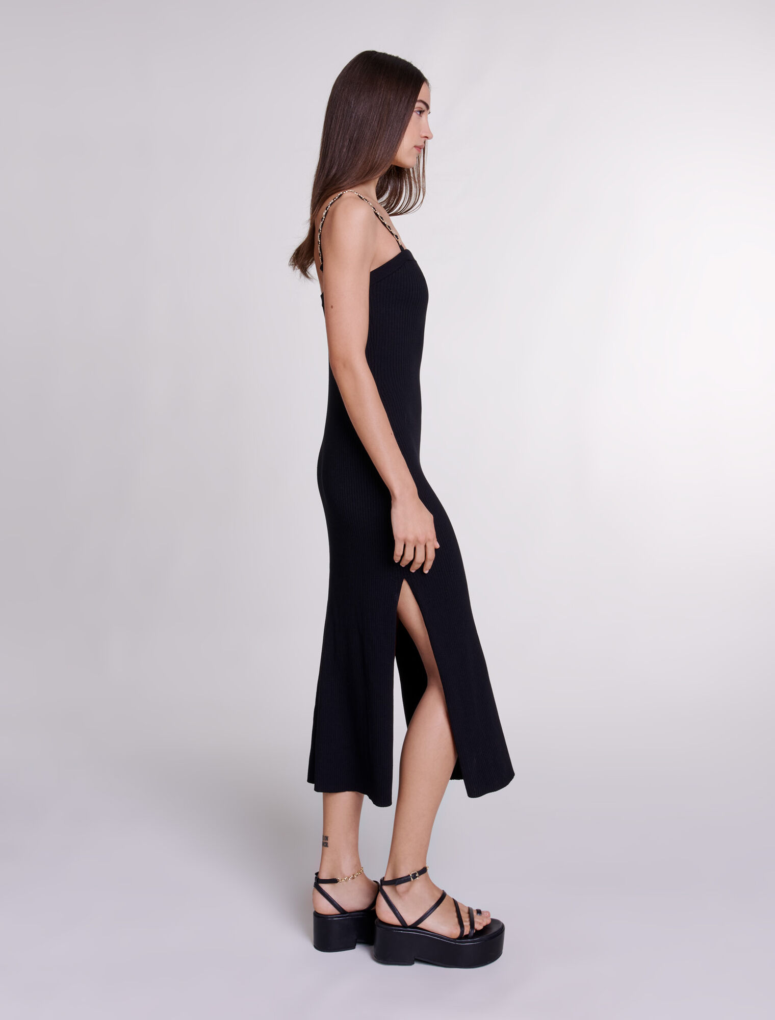 Robe longue en maille