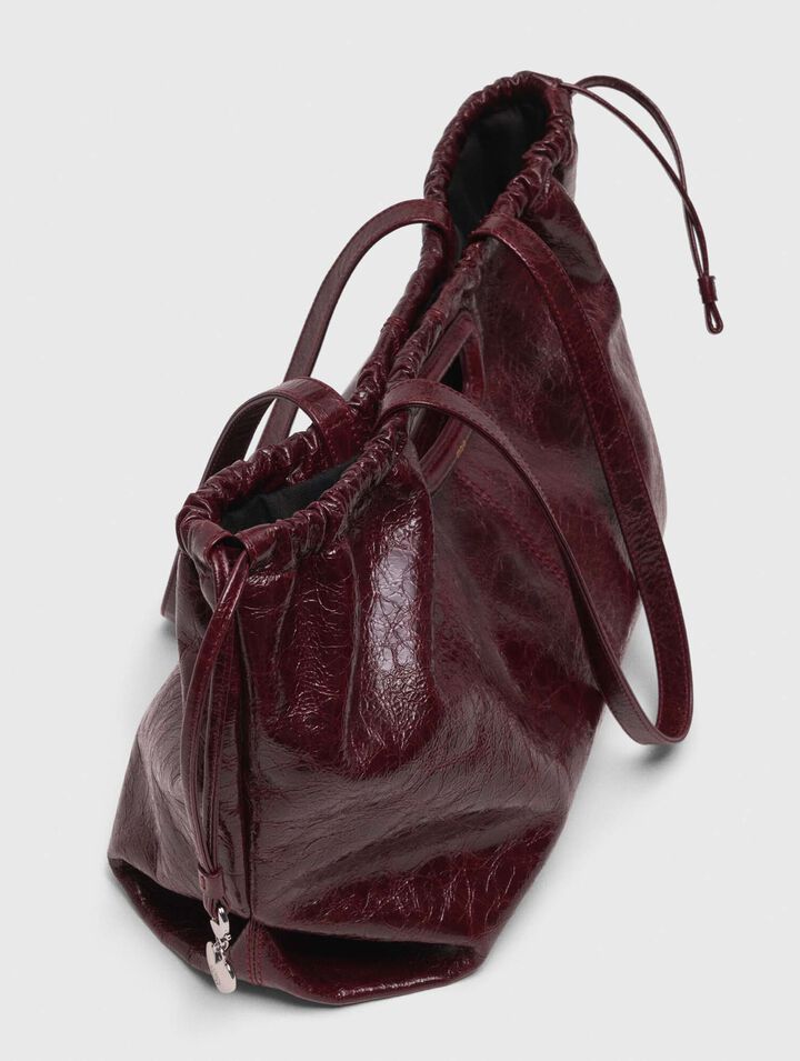Sac M Tote en cuir craquel&eacute;