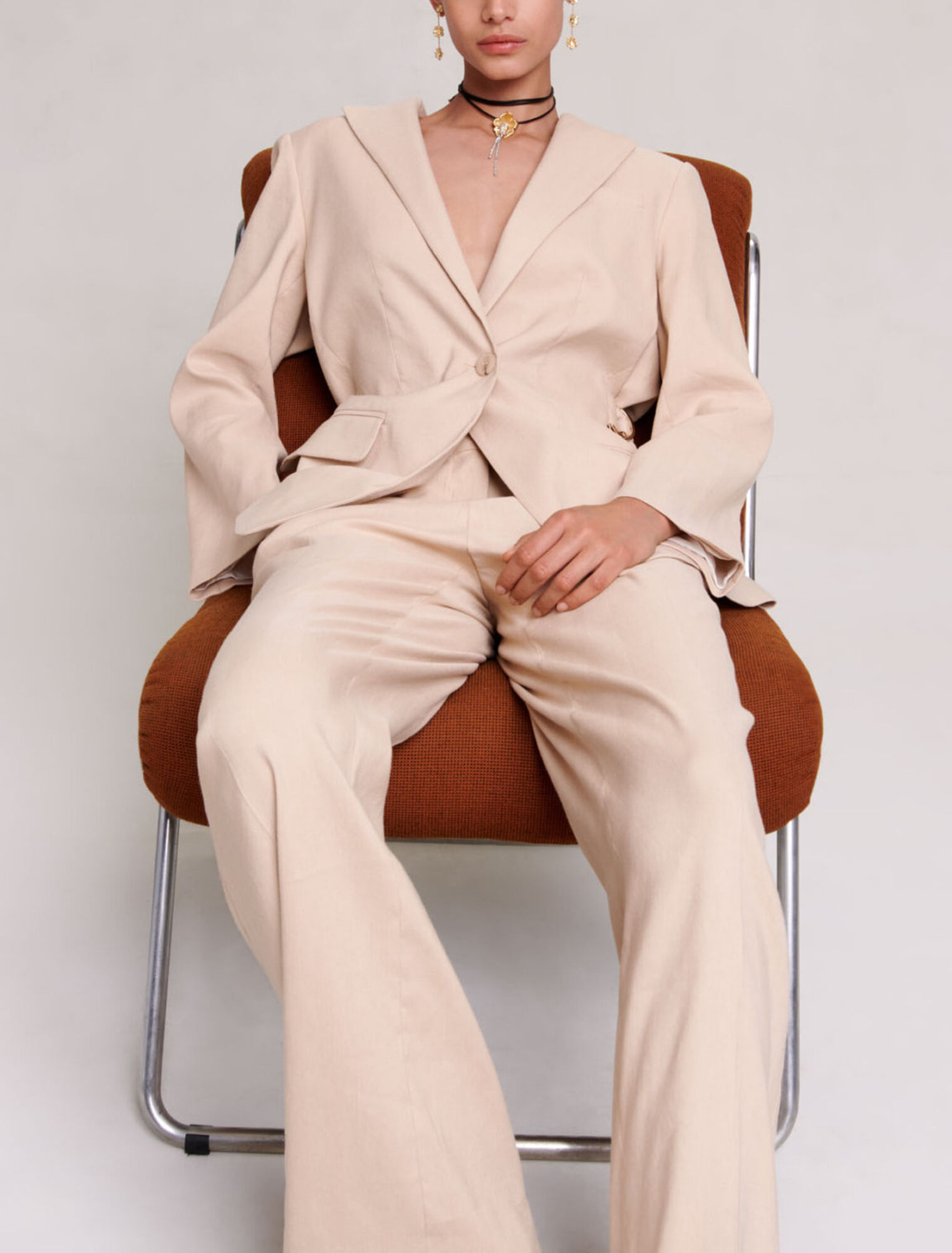 Veste en lin mélangé