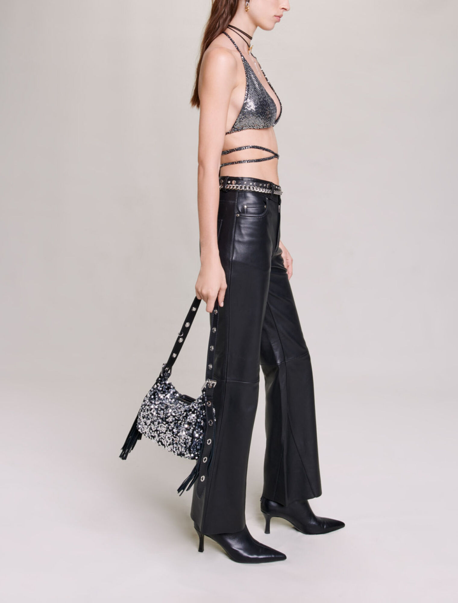 Glitter triangle top