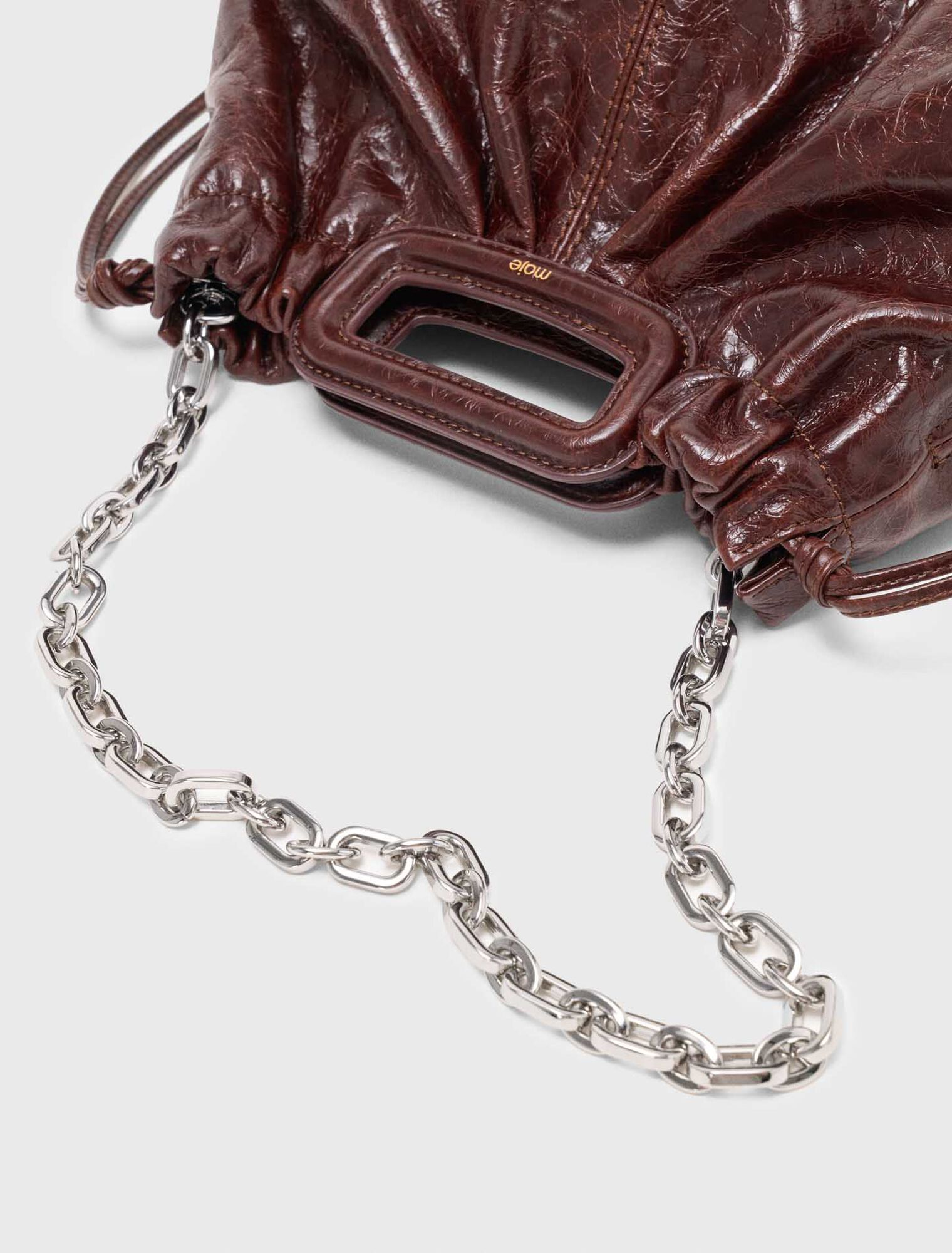 Crackled leather Milpli pouch