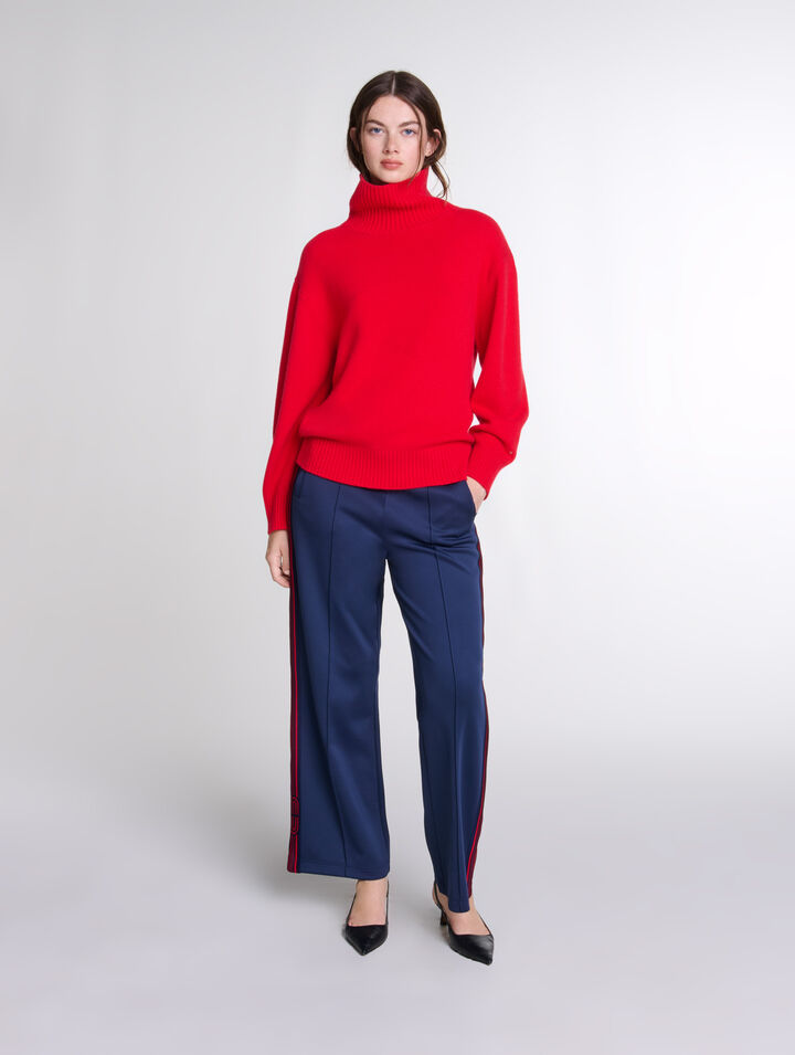 High-neck cashmere jumper