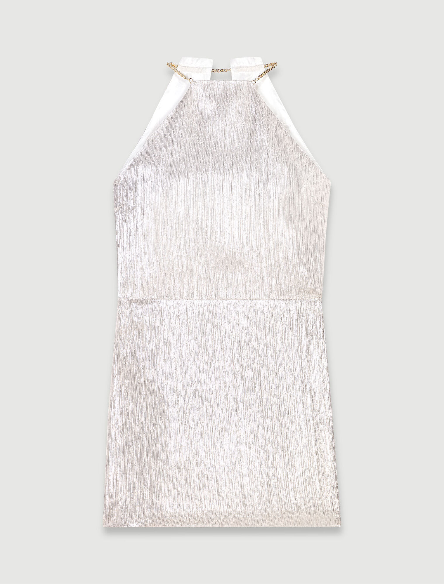 Robe courte métallisée
