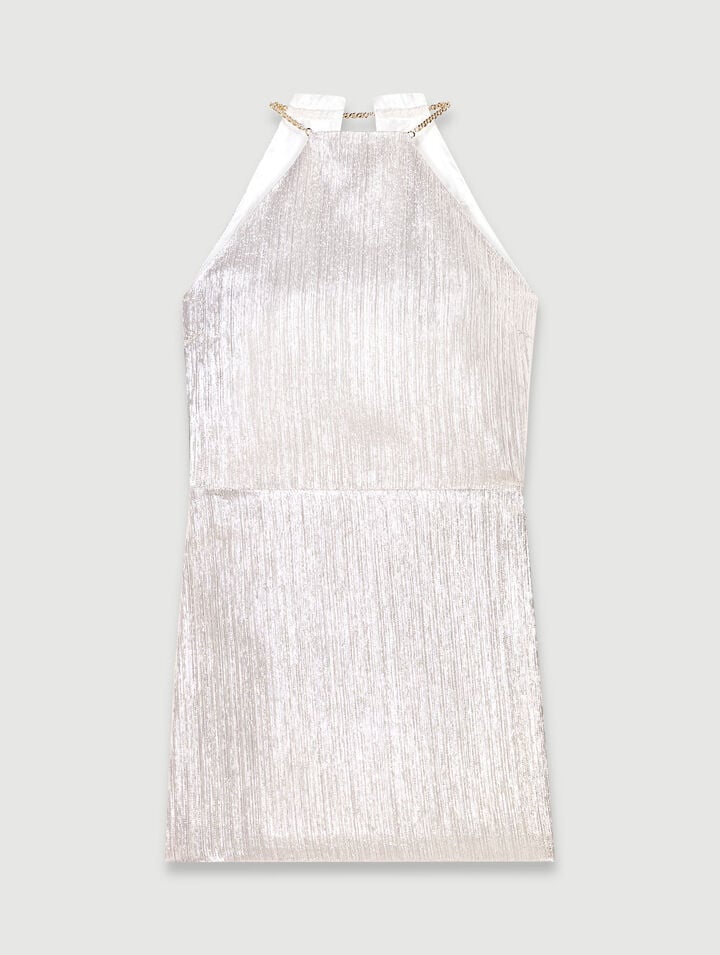 Robe courte métallisée
