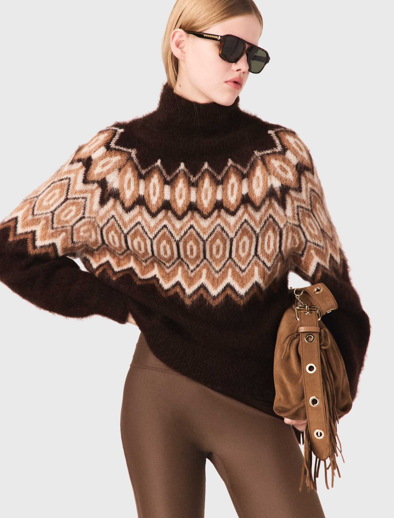 Pull Fairisle à col montant Pull Fairisle à col montant