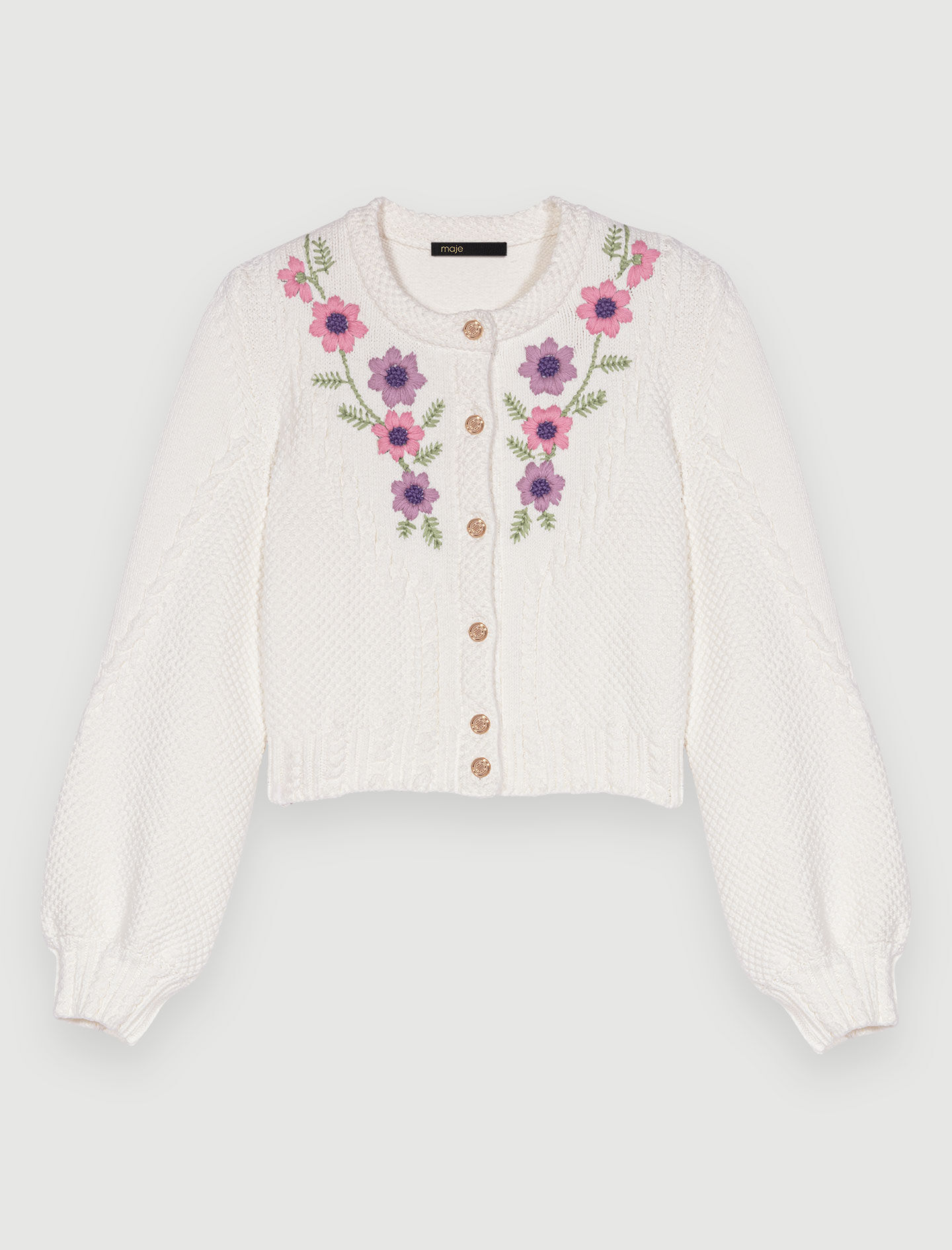 ✴︎専用✴︎hiand✴︎新品Flower cardigan【white】 ✴︎専用✴︎hiand✴︎新品Flower cardigan【white】