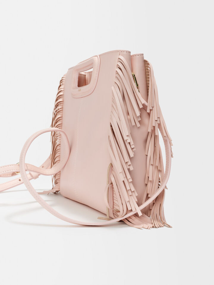Sac M en cuir à franges
