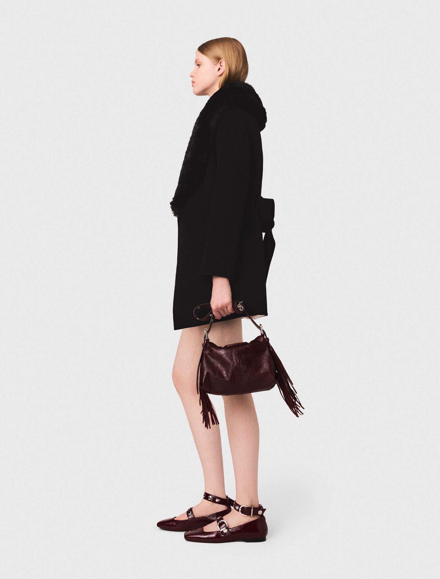 Manteau mi-long double face