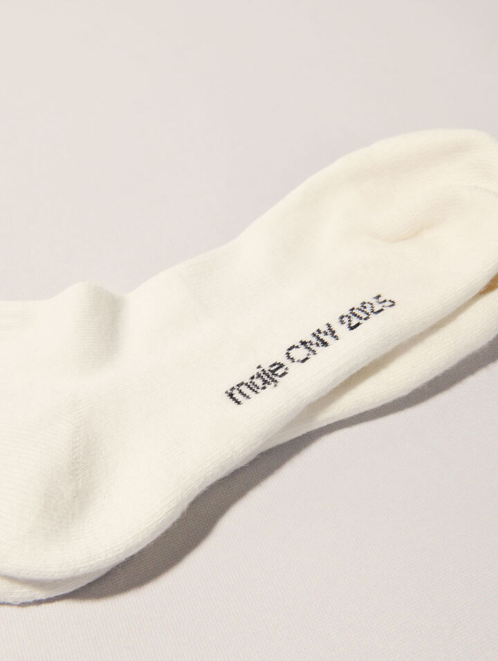 Chaussettes brodées à strass