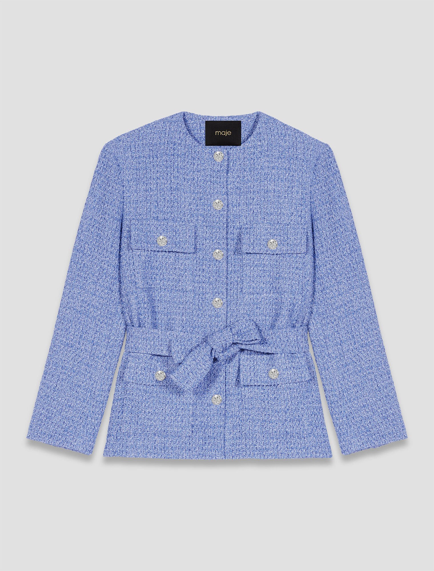 Veste ceinturée en tweed