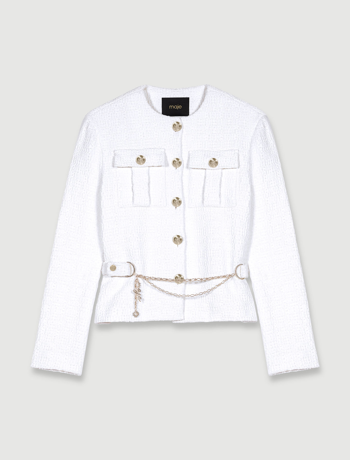 【ALUDE SELECT】 tweed jacket white ALUDE SELECT】white gord tweed jacket | 【ALUDE】韓国メンズ