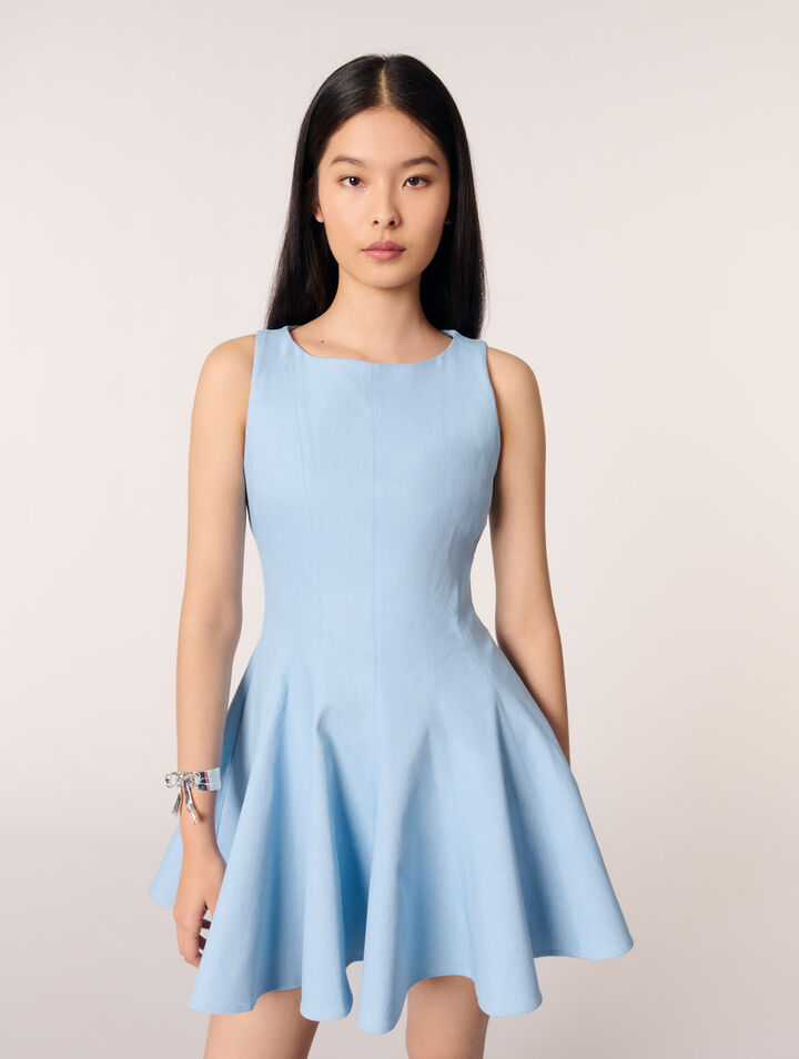 Short flared cotton dress