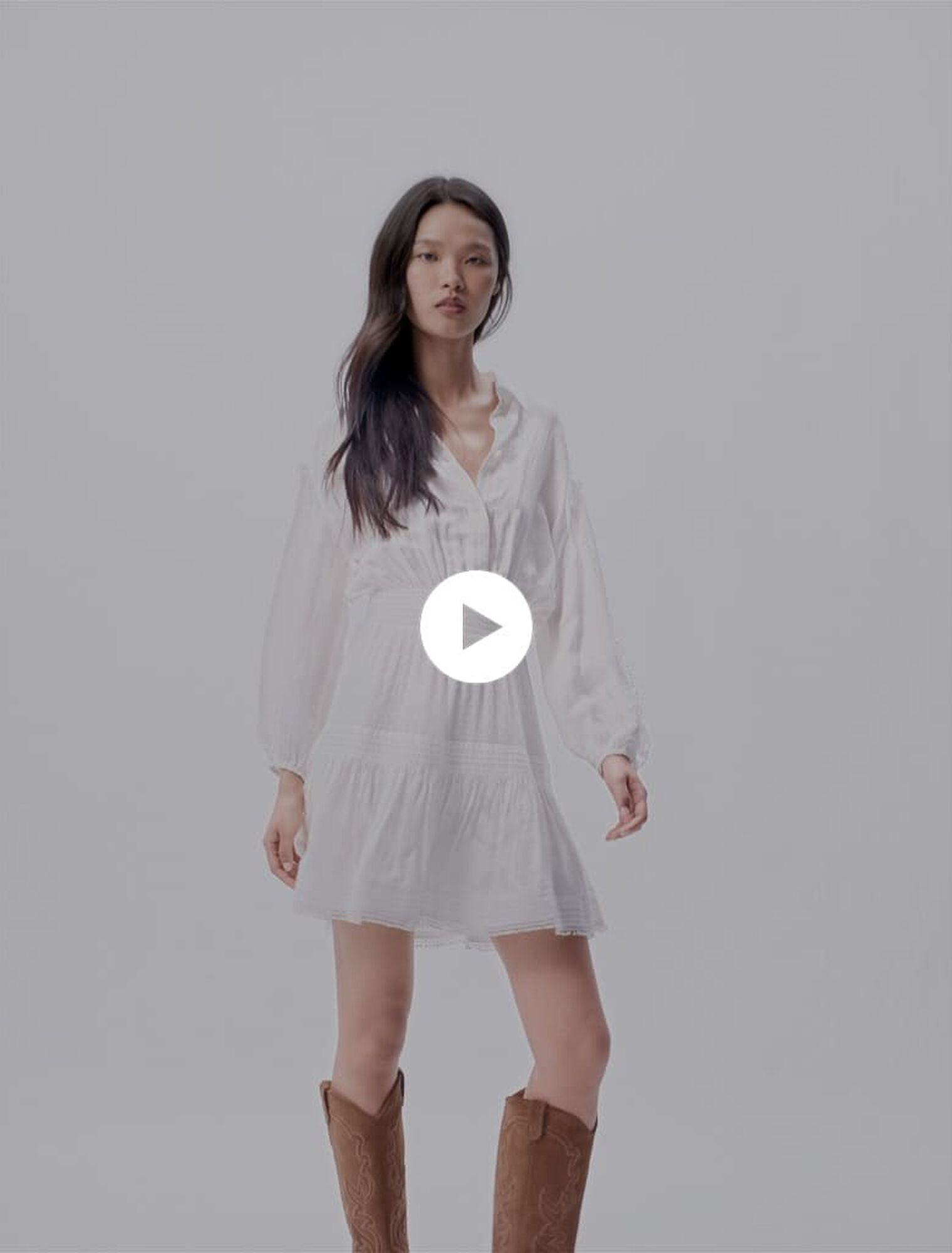 Robe courte en patchwork de coton
