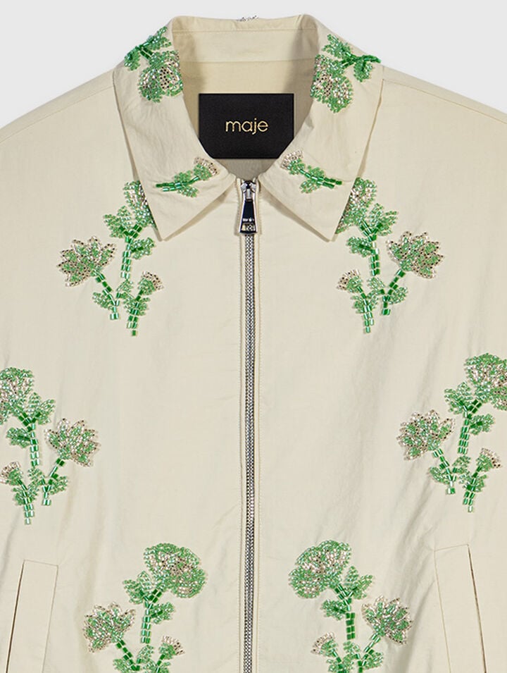 Beaded technical jacket
