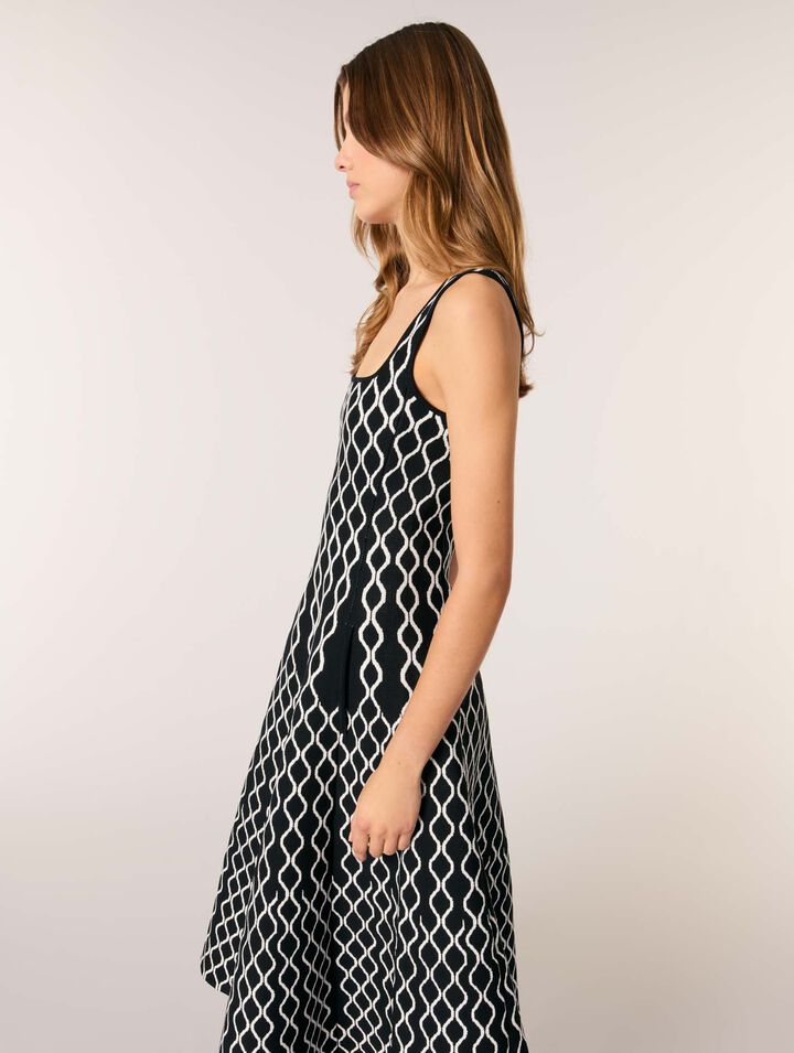 Robe midi en maille jacquard