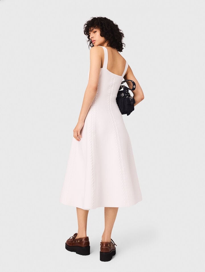 Robe babydoll longue en maille