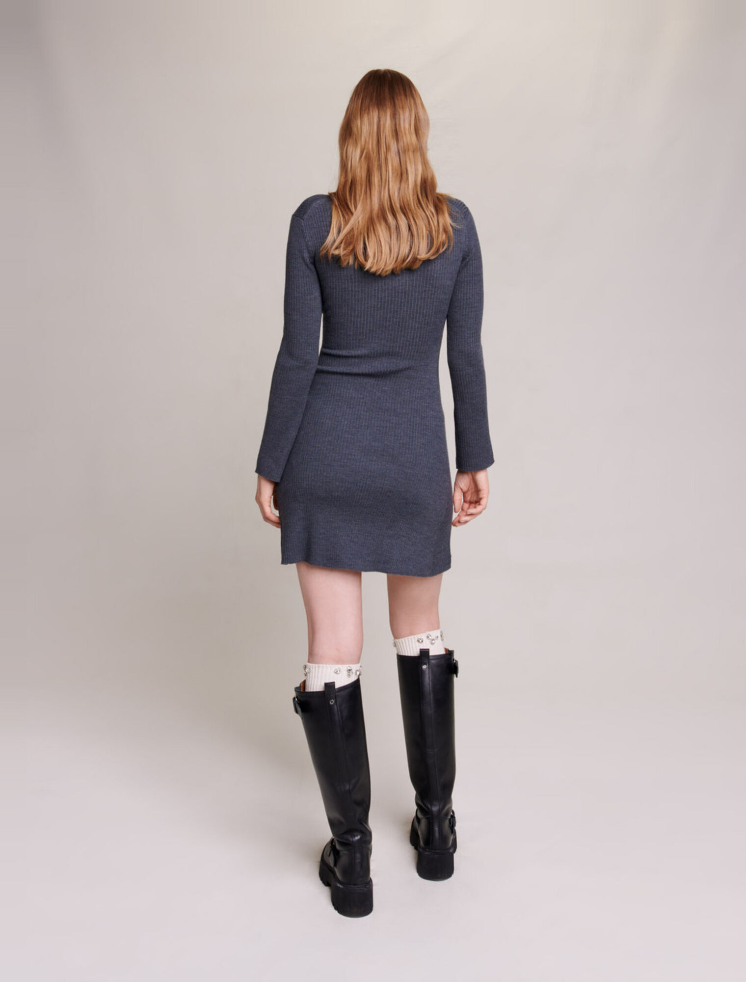 Robe courte en tweed