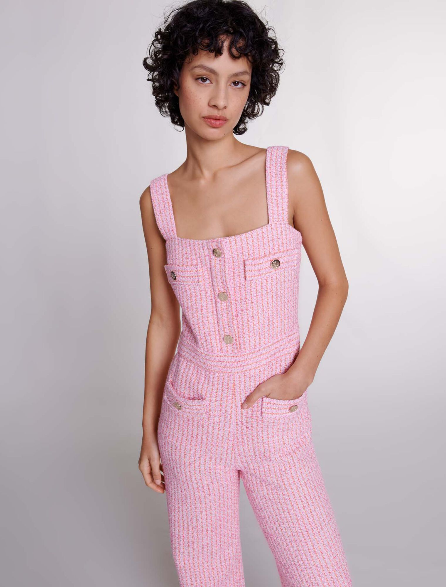Salopette en tweed