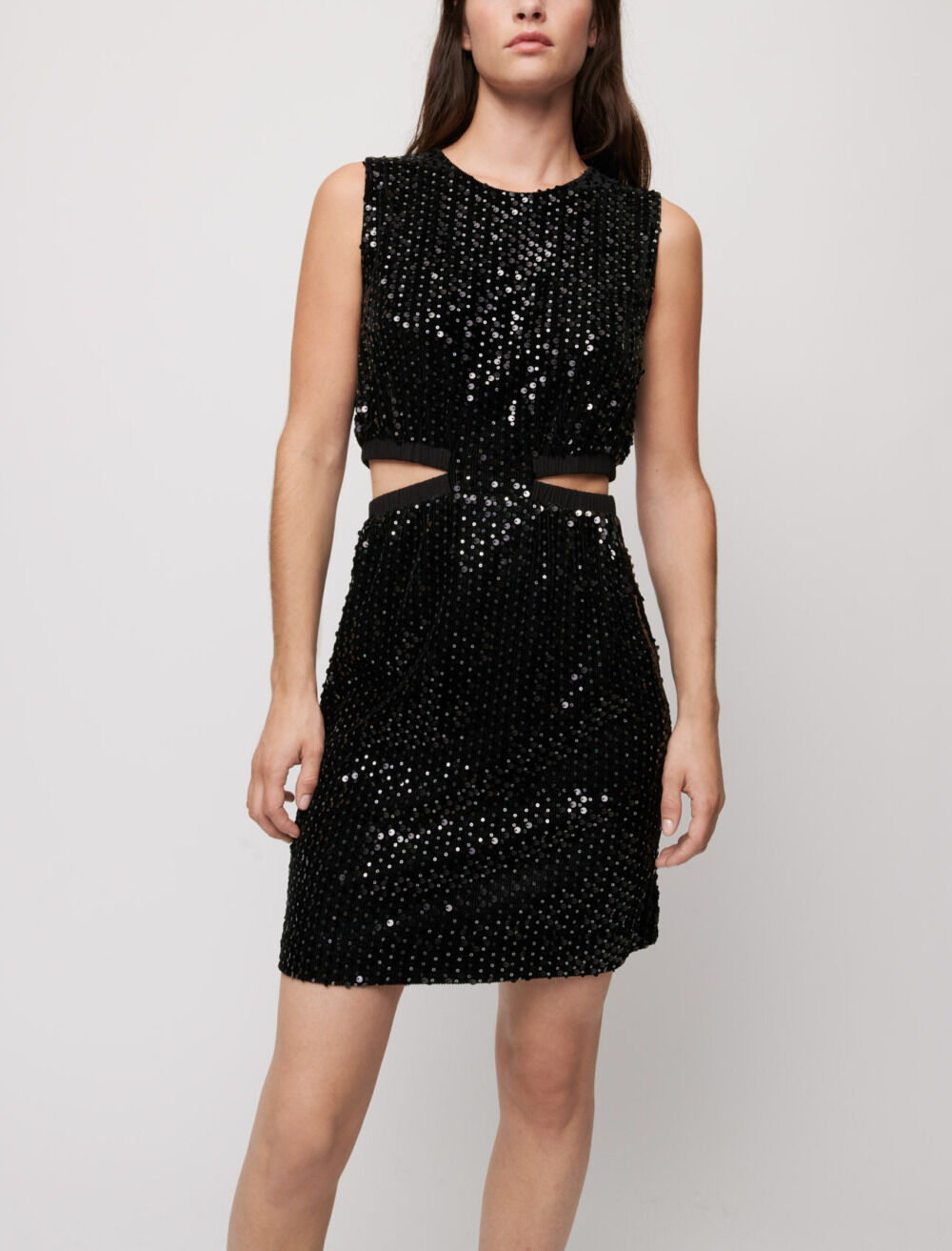 Robe en velours et sequins