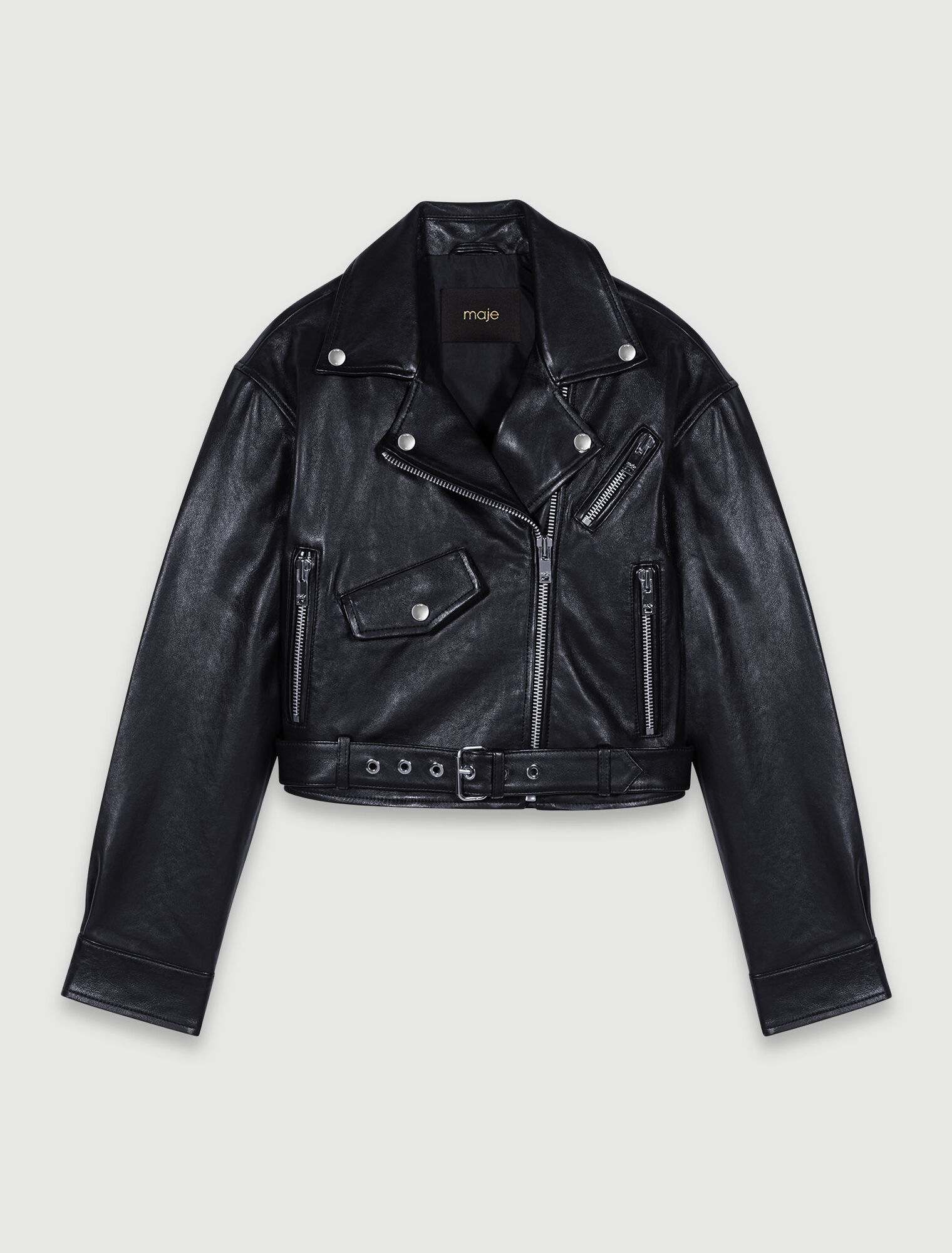 Veste courte en cuir