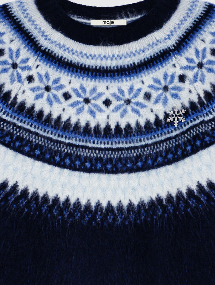 Jacquard knit sweater