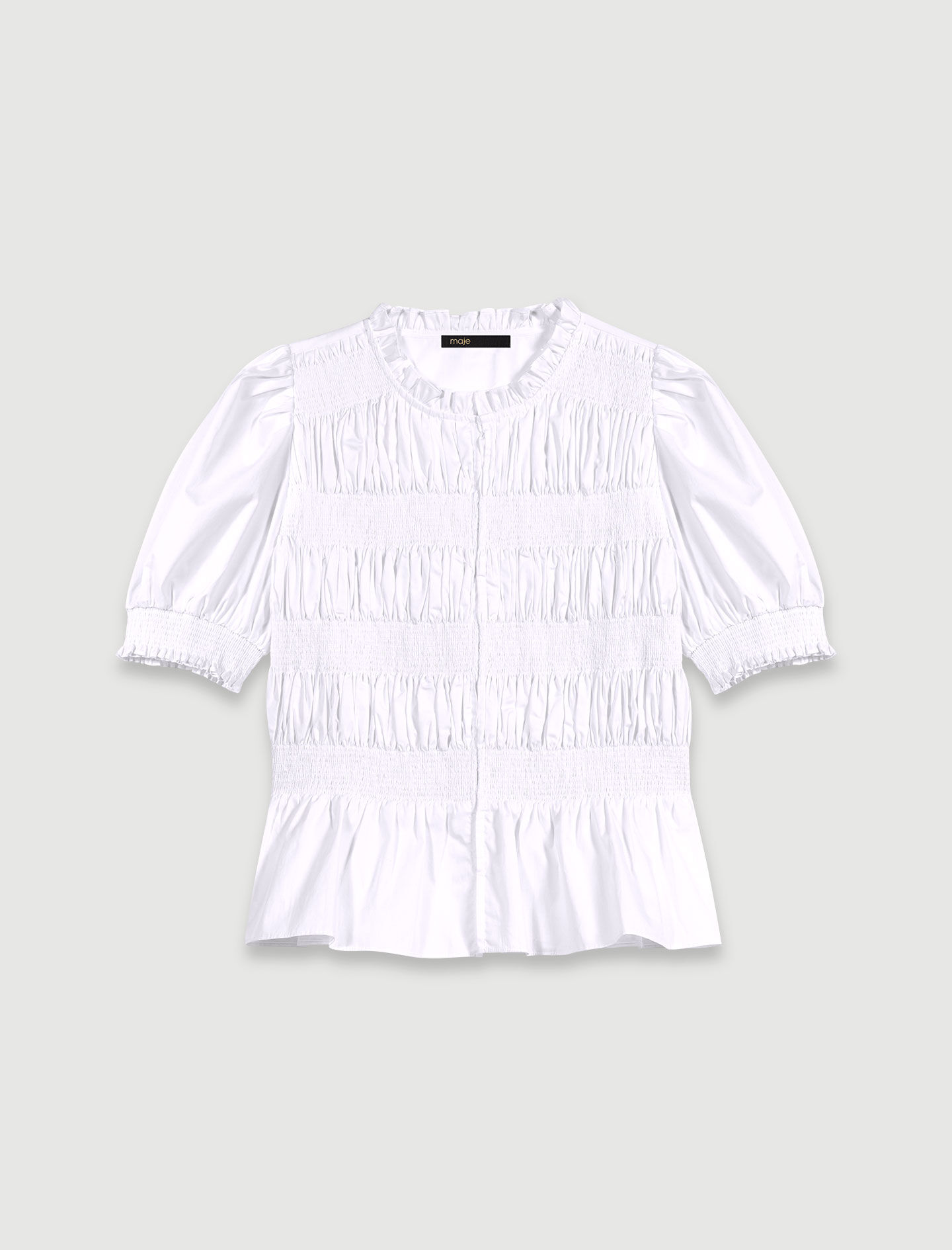 Smocked shirt White For Women | Maje